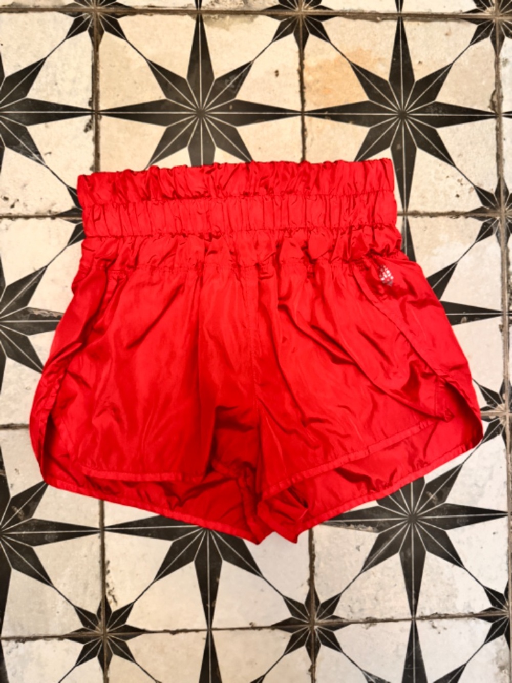 Free People Movement "The Way Home" Shorts in Vibrant Candy Apple Red; Size M